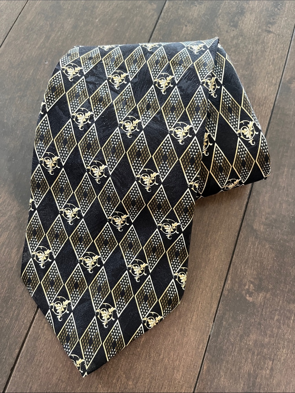 Sazzari Diamond-Patterned Silk Tie